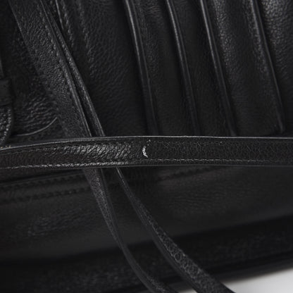 Prada Glace Calfskin Etiquette Flap Shoulder Bag Black 19 of 21
