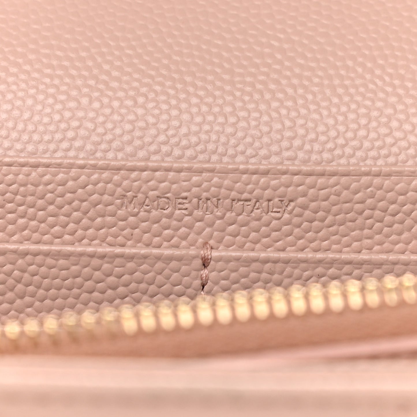 Grain De Poudre Matelasse Chevron Monogram Chain Wallet Pale Pink