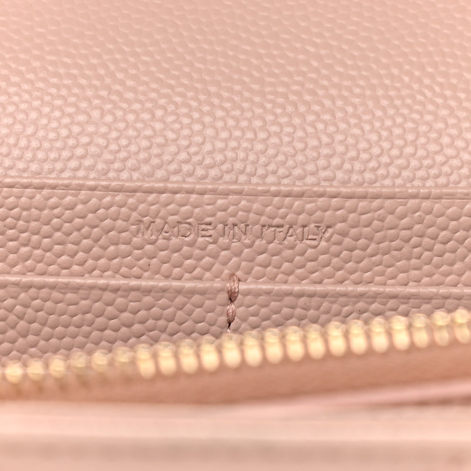 Saint Laurent Grain De Poudre Matelasse Chevron Monogram Chain Wallet Pale Pink 7 of 9