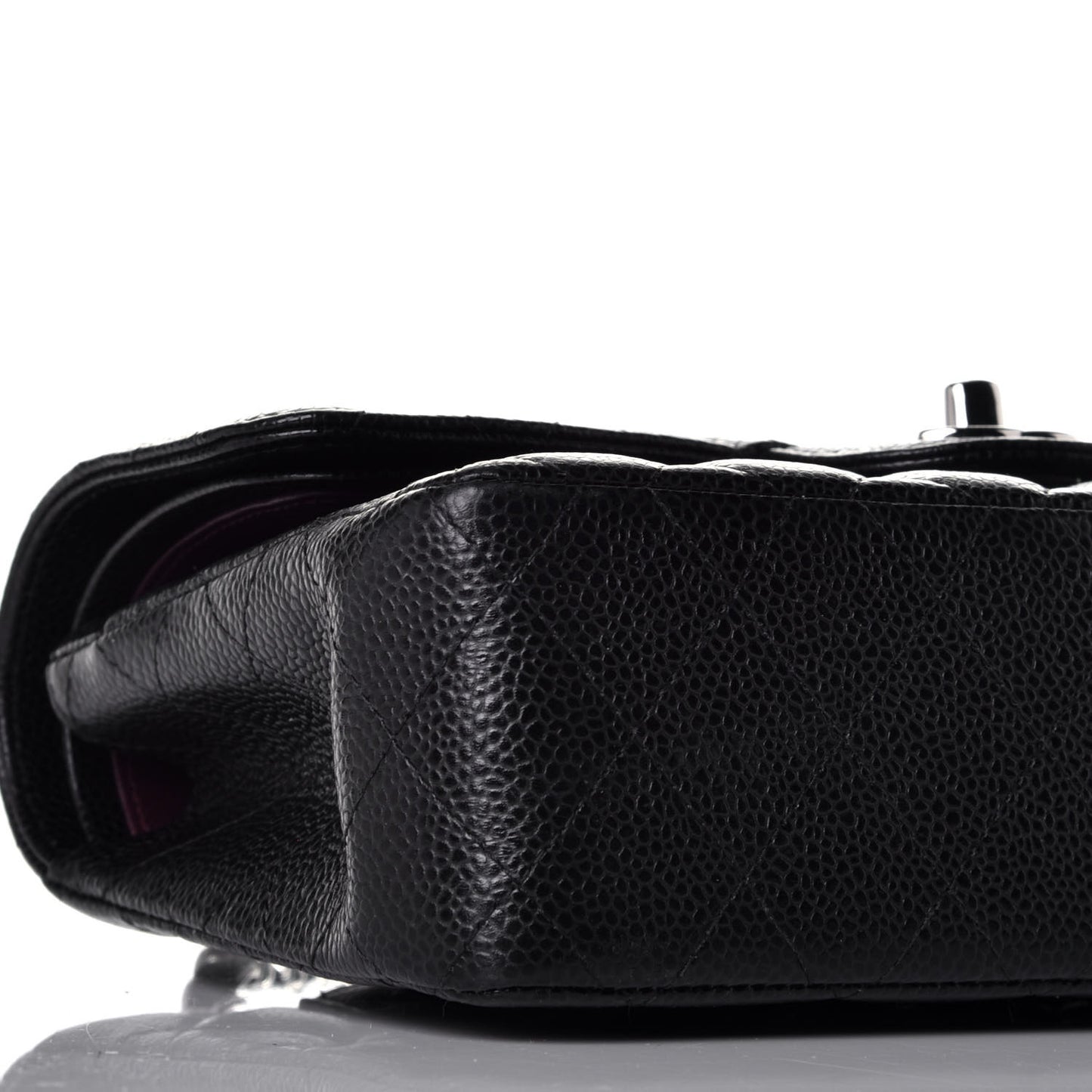 Caviar Quilted Small Double Flap Black