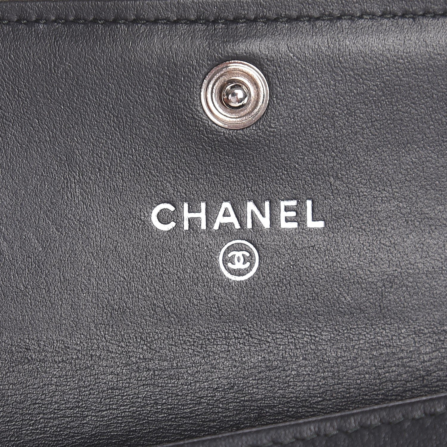 Chanel Calfskin Quilted Boy Card Holder Wallet Black 6 of 9