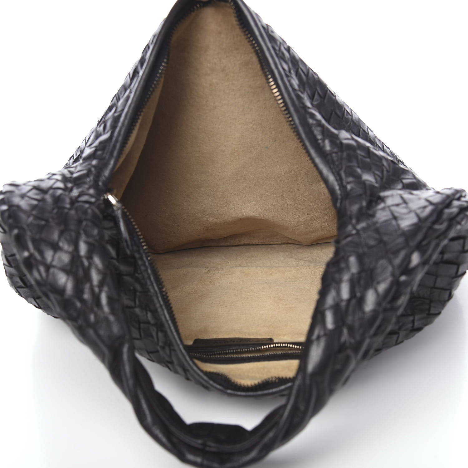 Bottega Veneta Nappa Intrecciato Embossed Medium Veneta Hobo Black 4 of 11