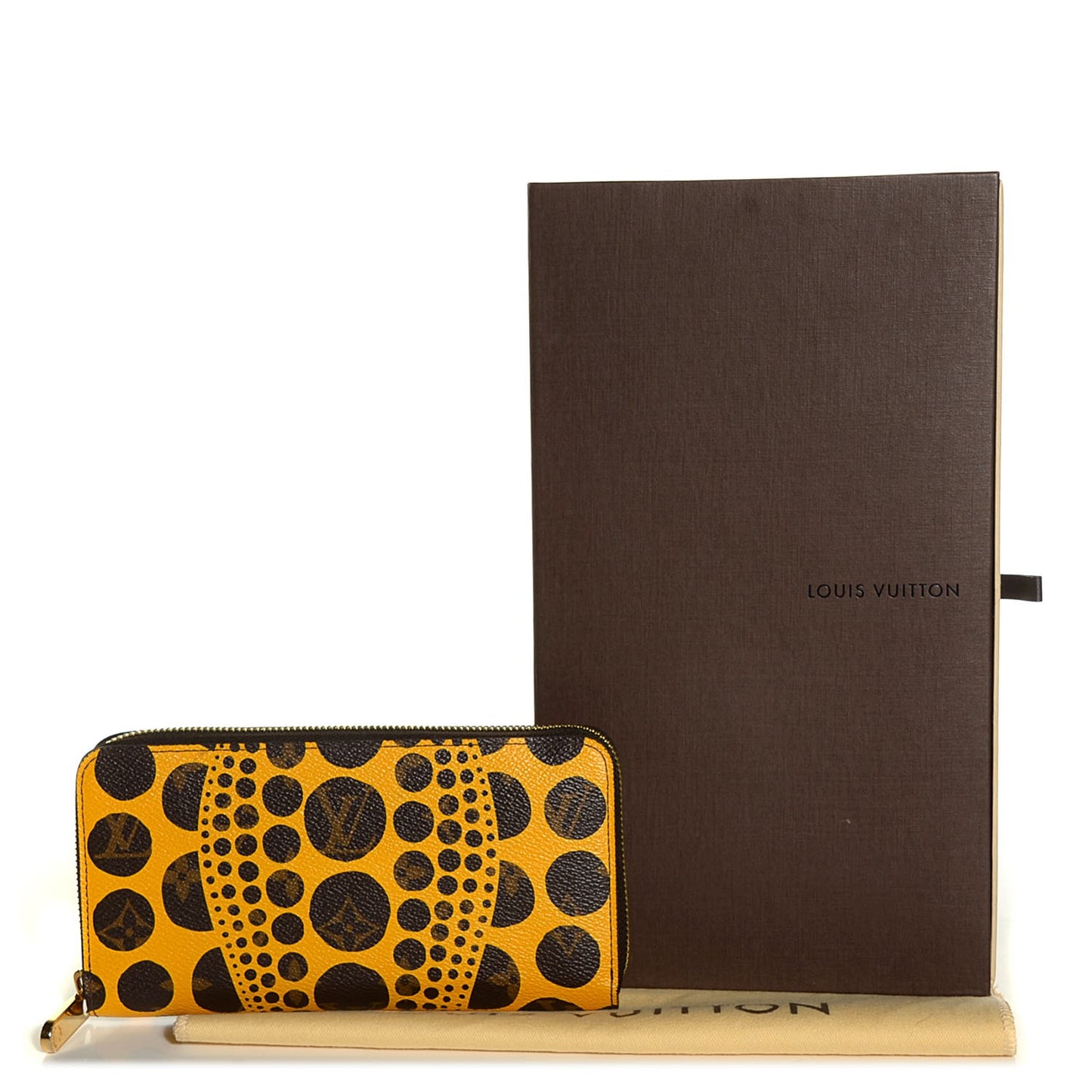 Monogram Kusama Pumpkin Dots Zippy Wallet Yellow