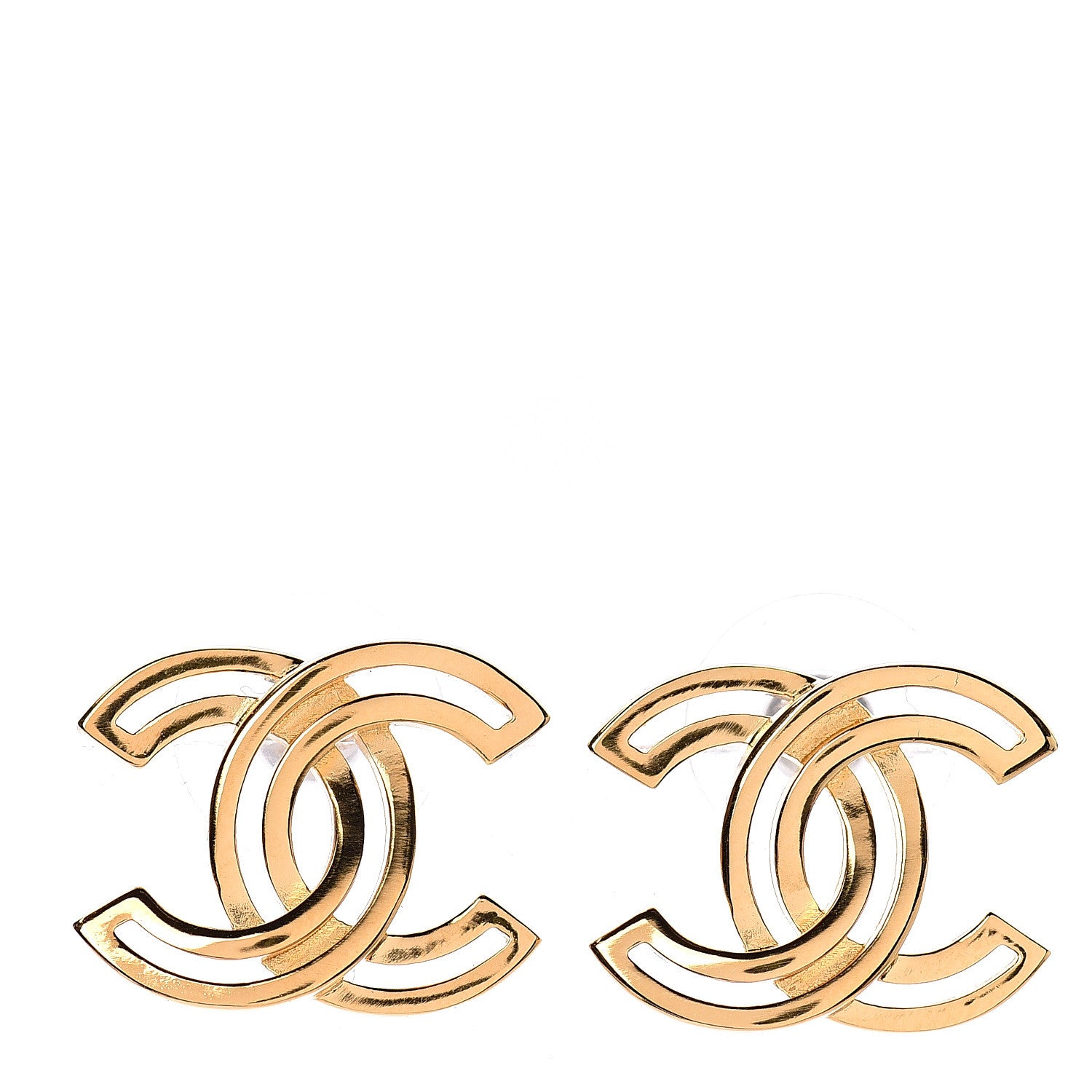 Chanel Metal Obazine CC Earrings Gold 1 of 4
