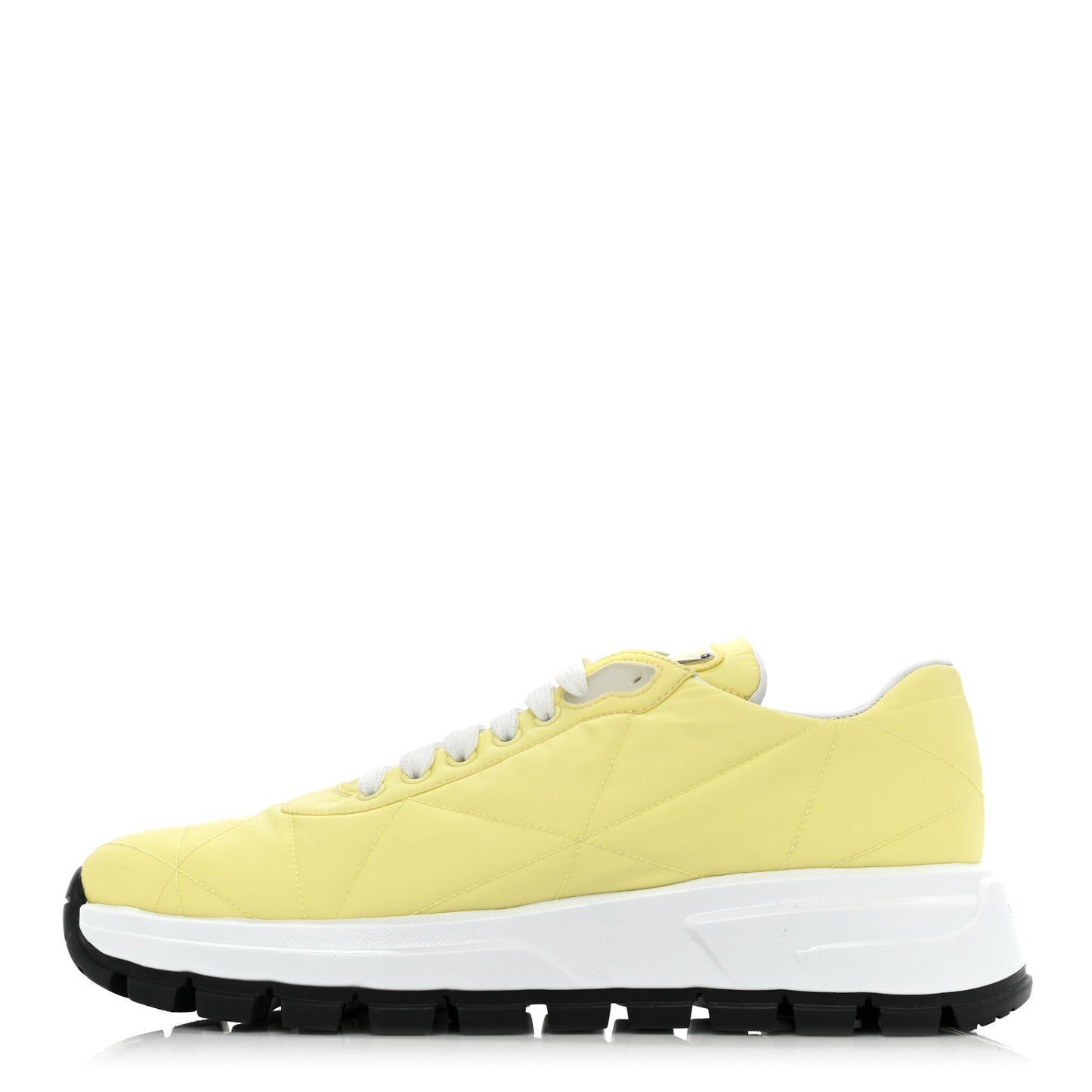 Re-Nylon Piuma Metal Triangle Logo Quilted 45mm Sneakers 41 Narciso