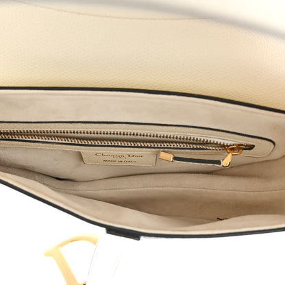 Christian Dior Grained Calfskin Saddle Bag White 5 of 11