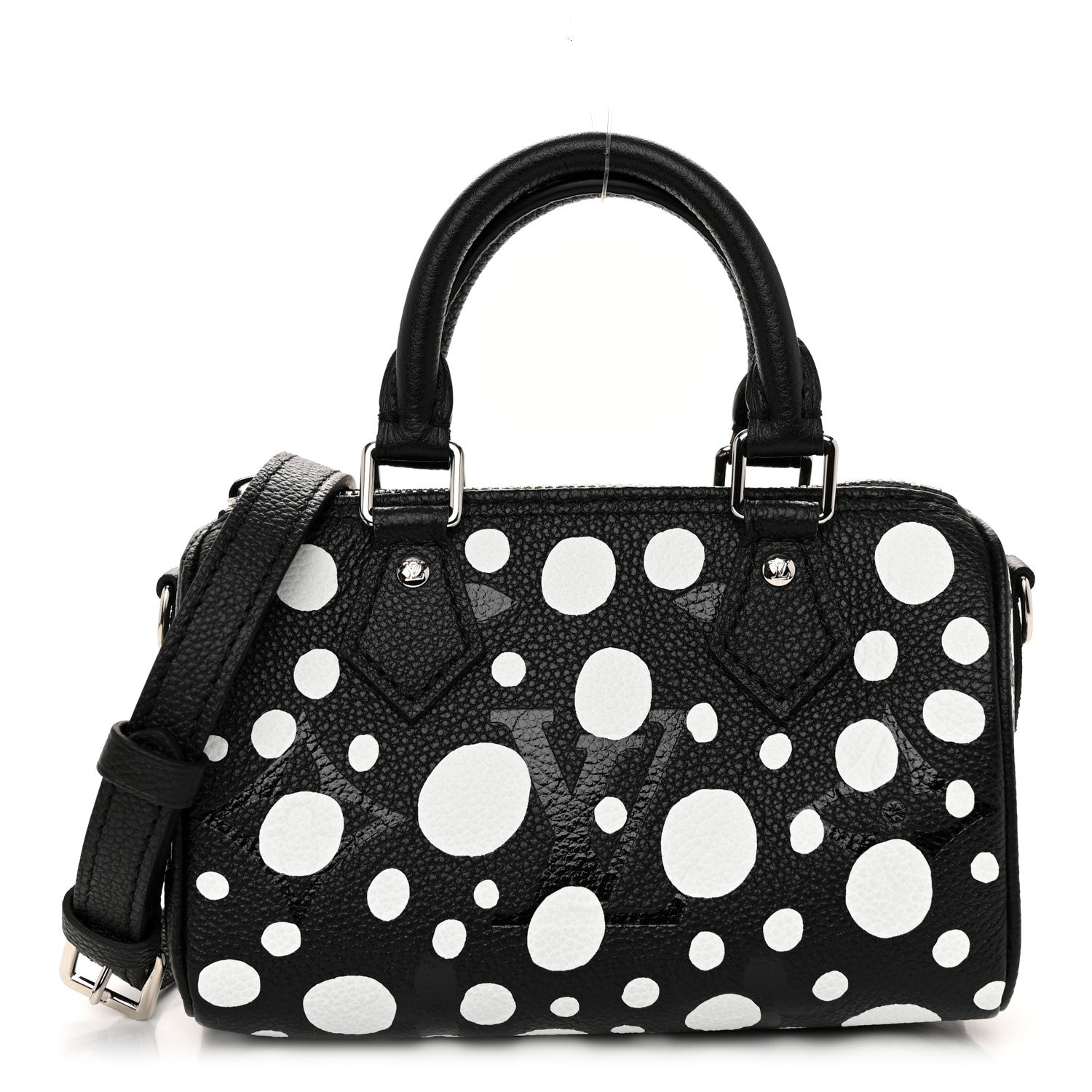Louis Vuitton LV X YK Empreinte Infinity Dots Nano Speedy Bandouliere Black White 1 of 9
