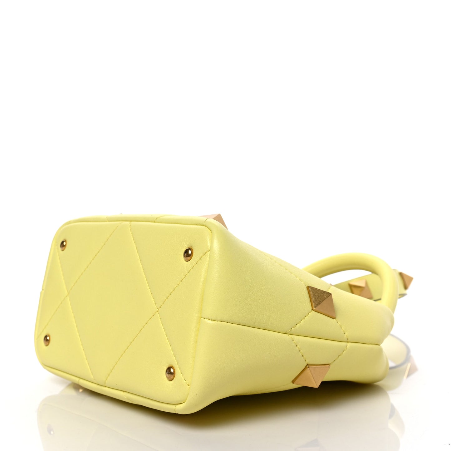 Nappa Small Roman Stud The Handle Bag Lime Sorbet