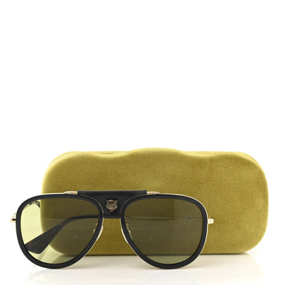 Gucci Web Aviator Sunglasses GG0062S Black 10 of 10