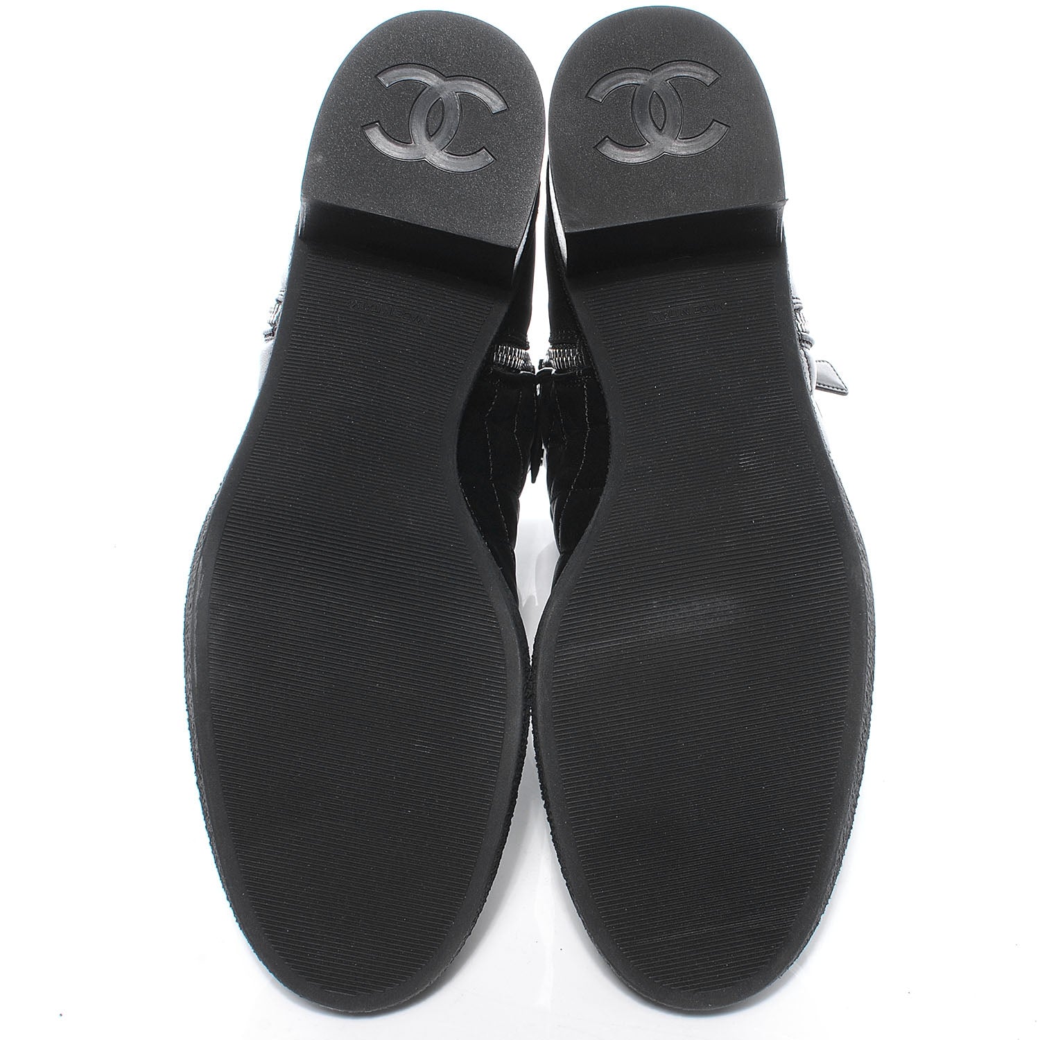 Chanel Leather Quilted Cap Toe Boots 41 Black 6 of 7