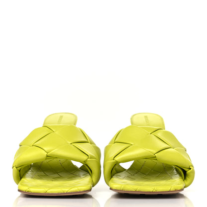 Bottega Veneta Nappa Maxi Intrecciato Lido 90mm Mule Sandals 38.5 Kiwi 2 of 10
