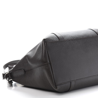 Gucci Pebbled Calfskin Medium GG Convertible Dome Satchel Dark Brown 12 of 17