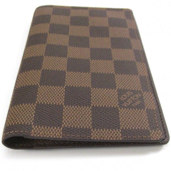 Damier Ebene Checkbook Cover Wallet