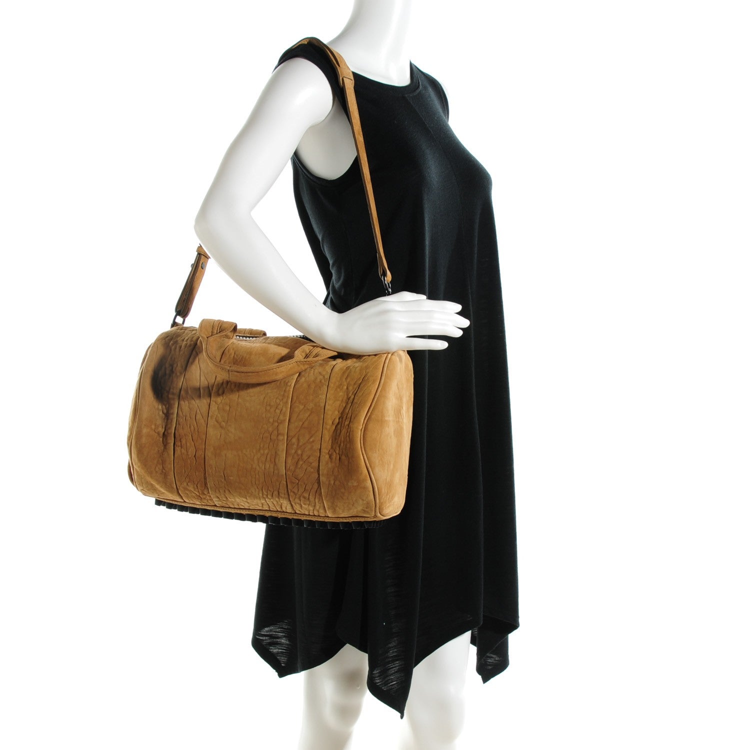 Alexander Wang Suede Rocco Mustard Matte Black Hardware 2 of 8