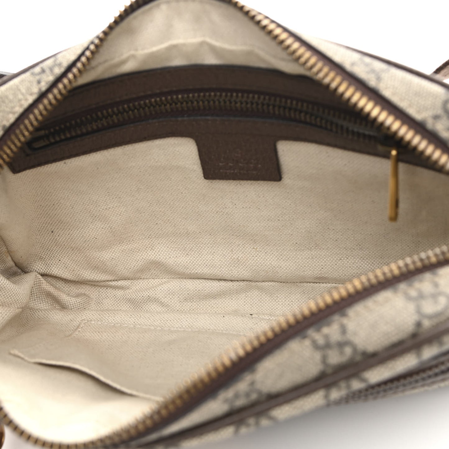 Soft GG Supreme Monogram Medium Ophidia Belt Bag Dark Brown
