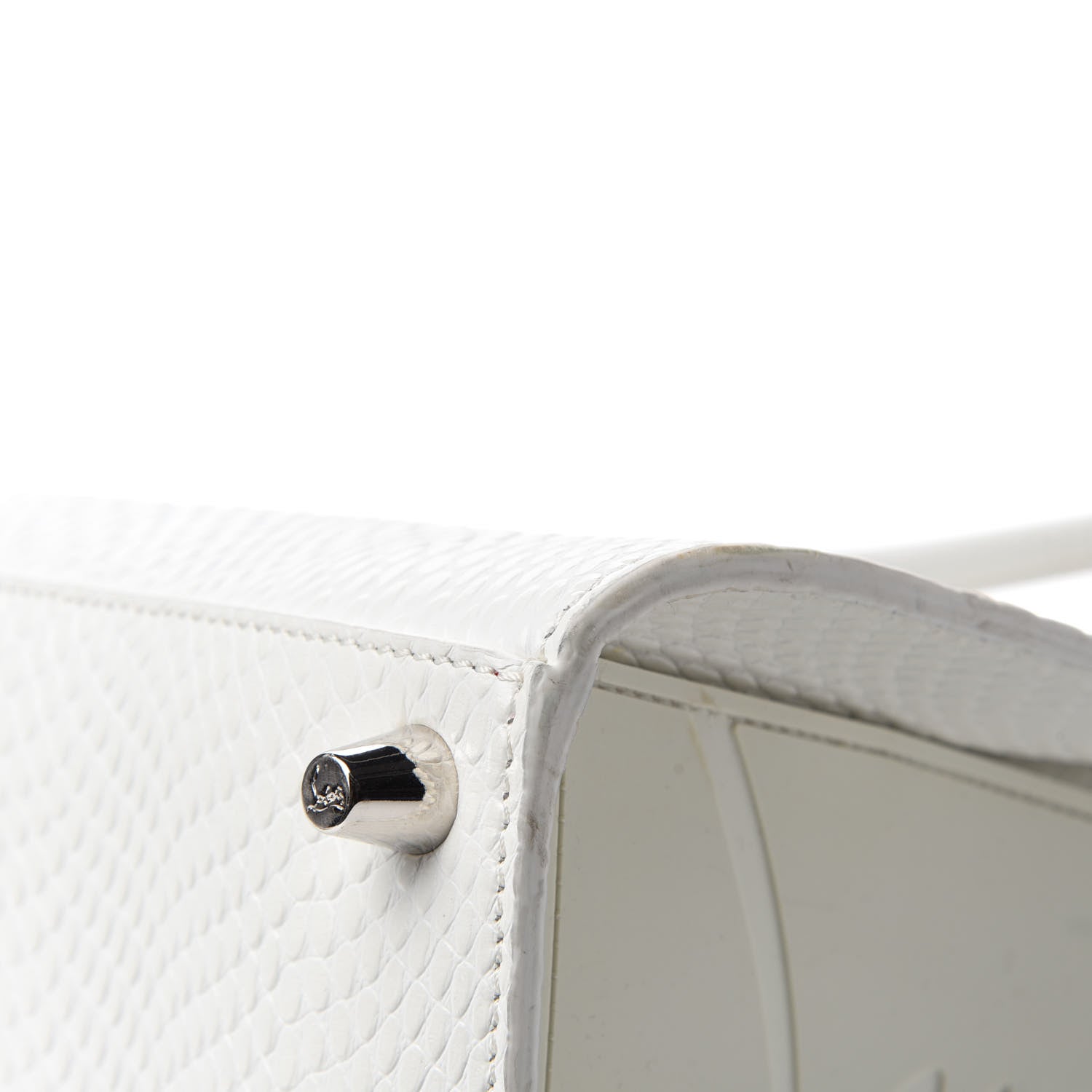 Christian Louboutin Calfskin Lizard Embossed Medium Paloma White 9 of 15