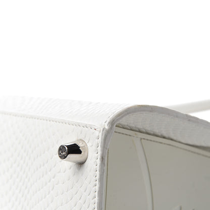 Christian Louboutin Calfskin Lizard Embossed Medium Paloma White 9 of 15