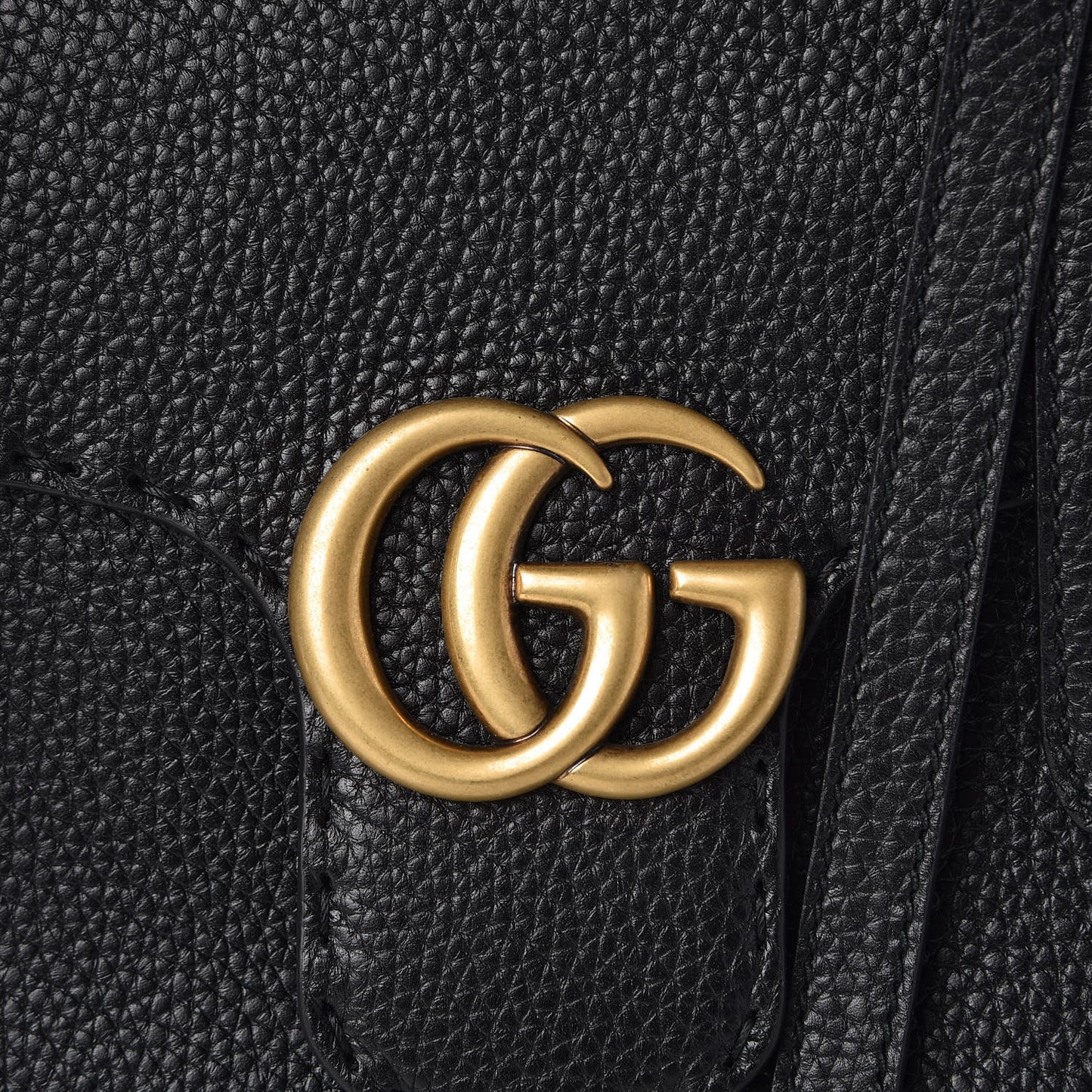 Calfskin Mini GG Marmont Top Handle Bag Black