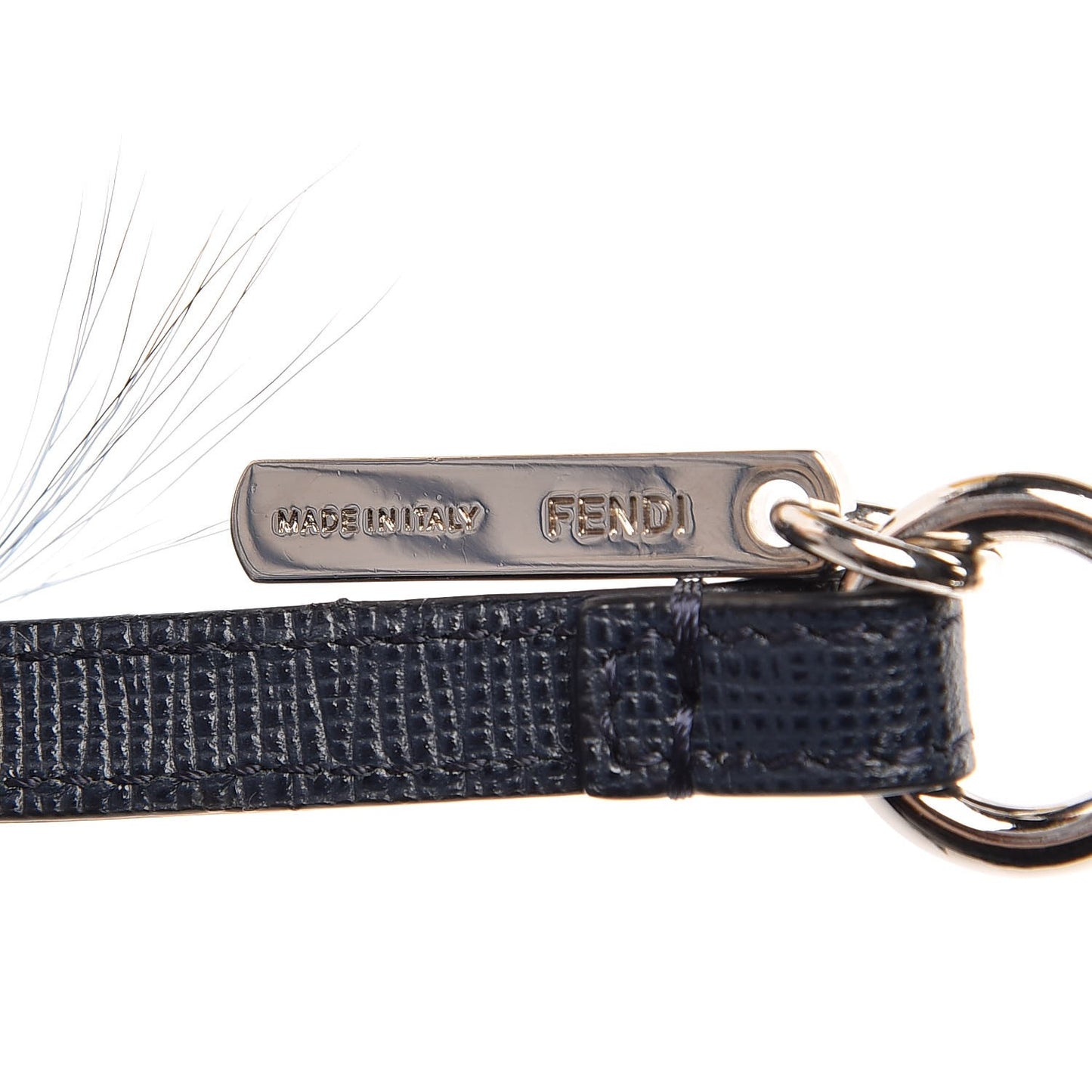 Fox Fur Vitello Nutty Monster Bag Charm Sky