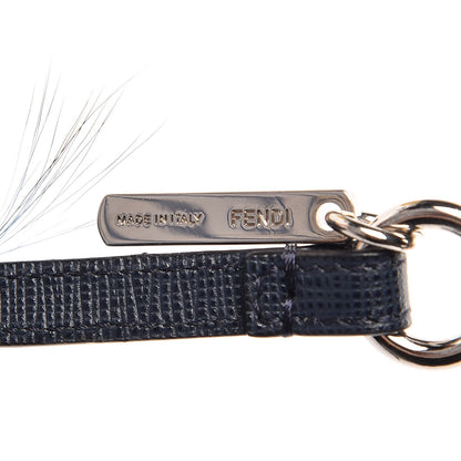 Fendi Fox Fur Vitello Nutty Monster Bag Charm Sky 3 of 4