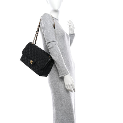 Chanel Caviar Quilted Jumbo Double Flap Black 2 of 10