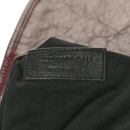 Saint Laurent Crinkled Calfskin Matelasse Monogram Medium Niki Chain Satchel Burgundy 7 of 13
