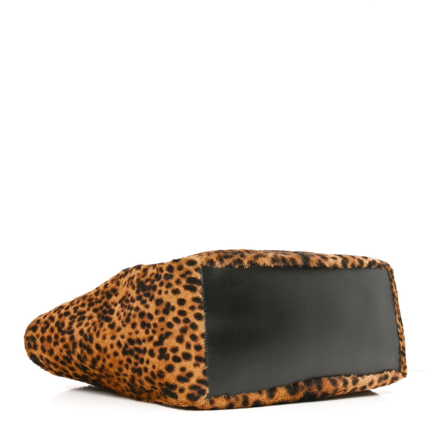Saint Laurent Pony Hair Nappa Leopard Print Le 5 A 7 Bea Tote Earth Black 6 of 19