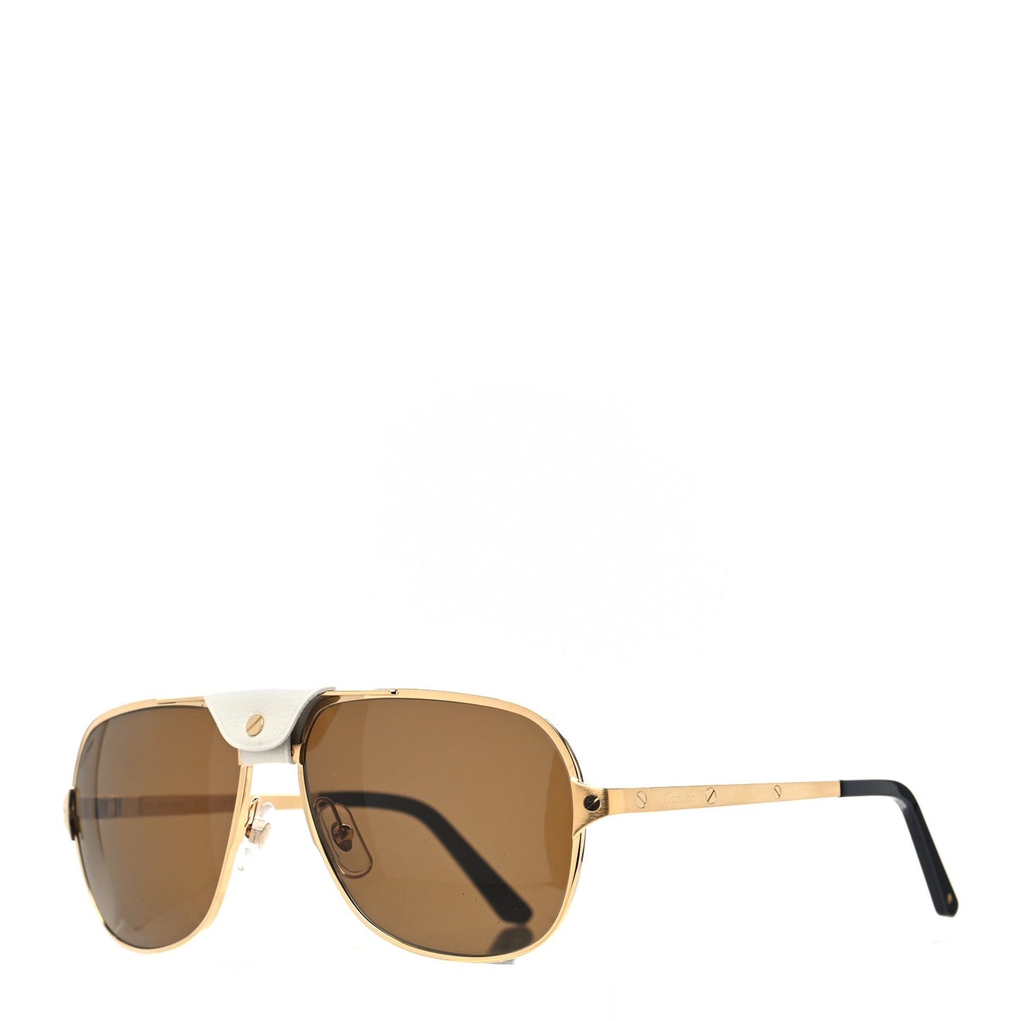 Santos de Cartier 135 Aviator Sunglasses Gold