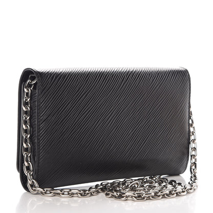 Louis Vuitton Epi Twist Chain Wallet Black 3 of 7