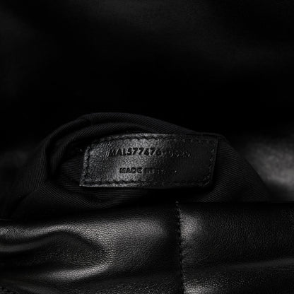 Saint Laurent Lambskin Quilted Small Loulou Puffer Monogram Chain Satchel Black 8 of 8
