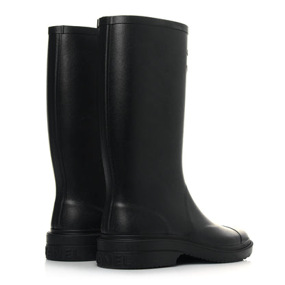 Chanel Caoutchouk CC High Boots 40 Black 4 of 8