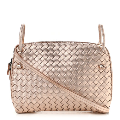 Bottega Veneta Metallic Grosgrain Intrecciato Nodini Crossbody Messenger Copper 1 of 9