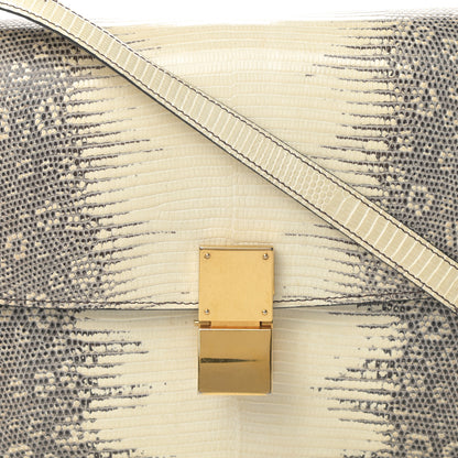 Celine Lizard Medium Classic Box Flap Bag Natural 8 of 12