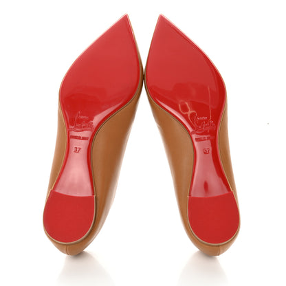Christian Louboutin Shiny Nappa Ballalla Flats 37 Cafe Creme 5 of 9