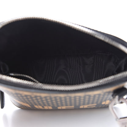 Gucci X SEGA Calfskin GUCCY Stars Mini Dome Shoulder Bag Black Gold 4 of 8