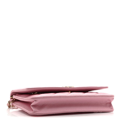 Chanel Caviar Quilted Wallet on Chain WOC Light Pink 4 of 12
