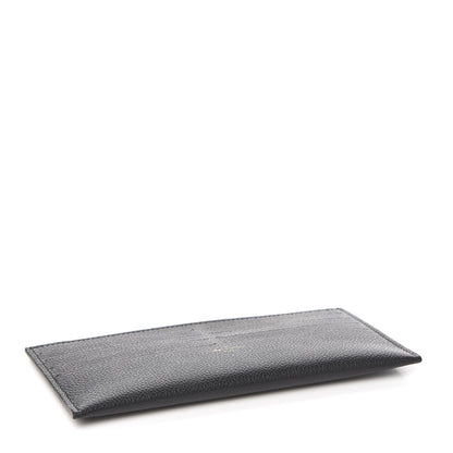 Louis Vuitton Calfskin Felicie Chain Wallet Card Holder Insert Black 3 of 5