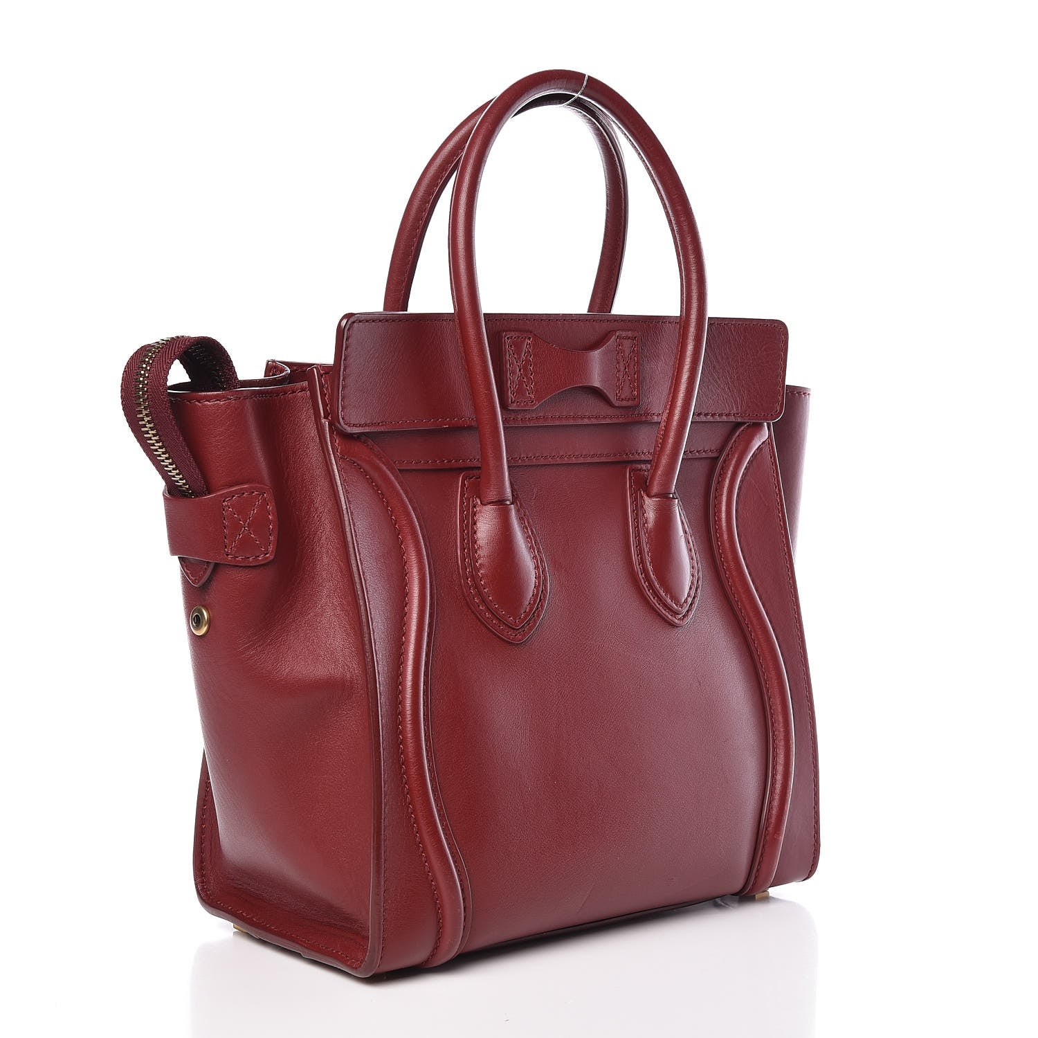 Celine Smooth Calfskin Micro Luggage Rust 3 of 18