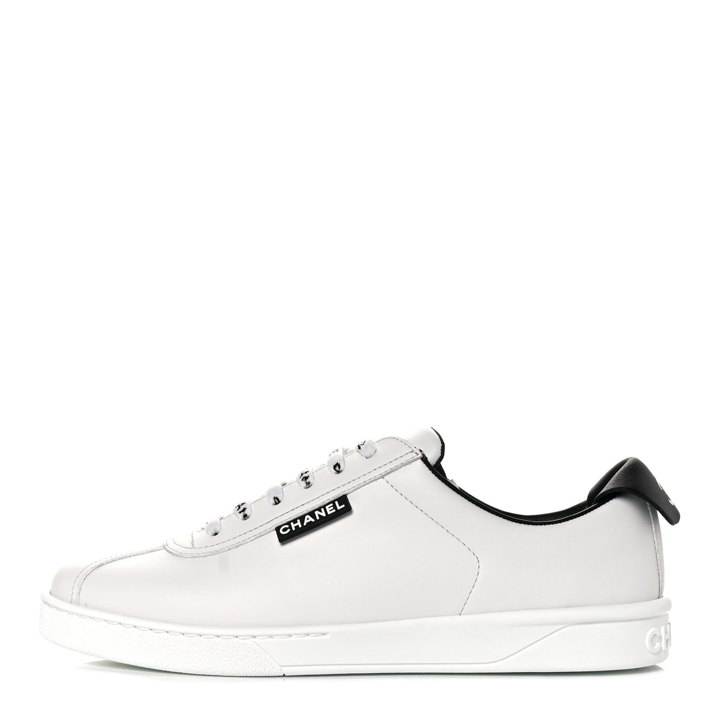 Calfskin CC Womens Sneakers 39.5 White