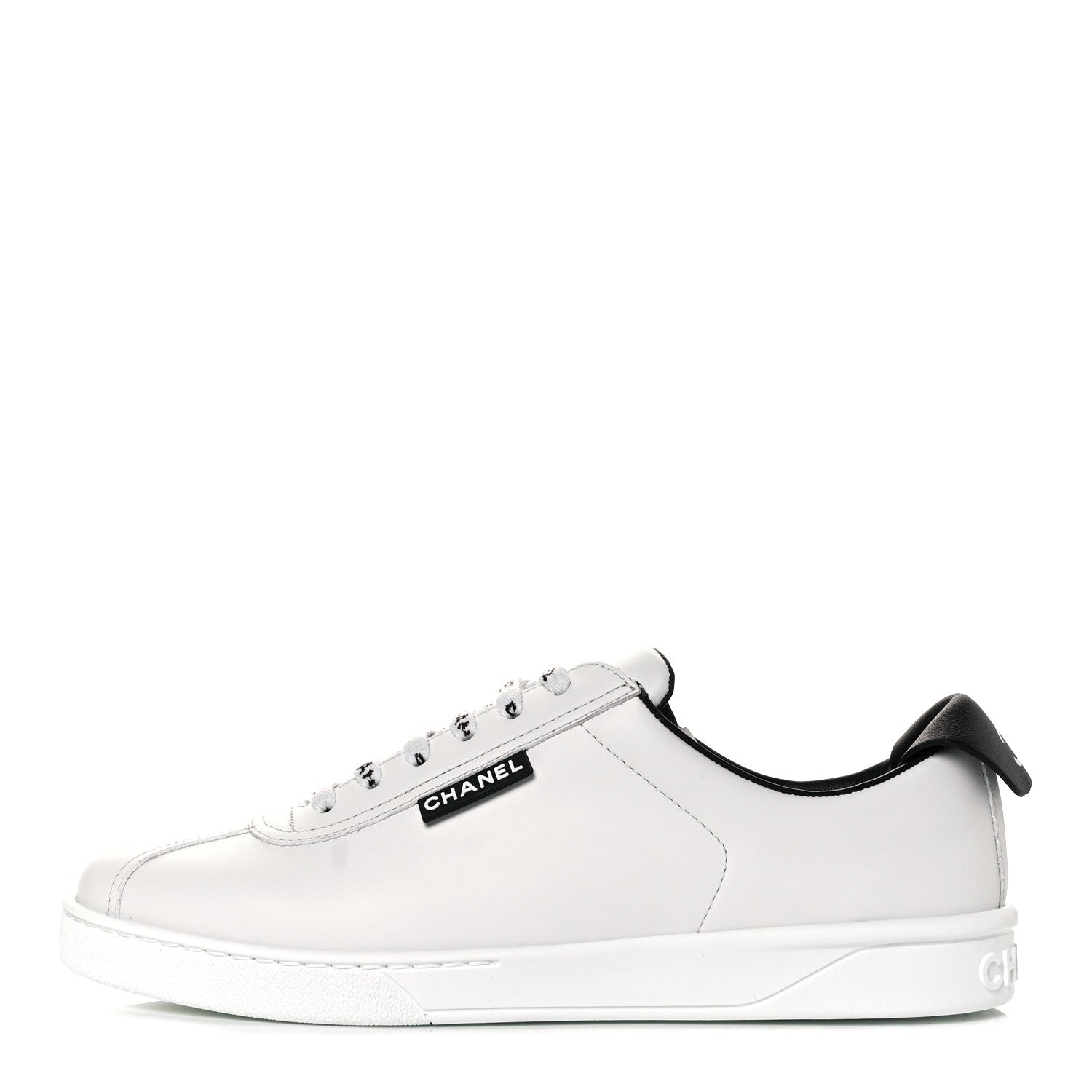 Chanel Calfskin CC Womens Sneakers 39.5 White 1 of 11