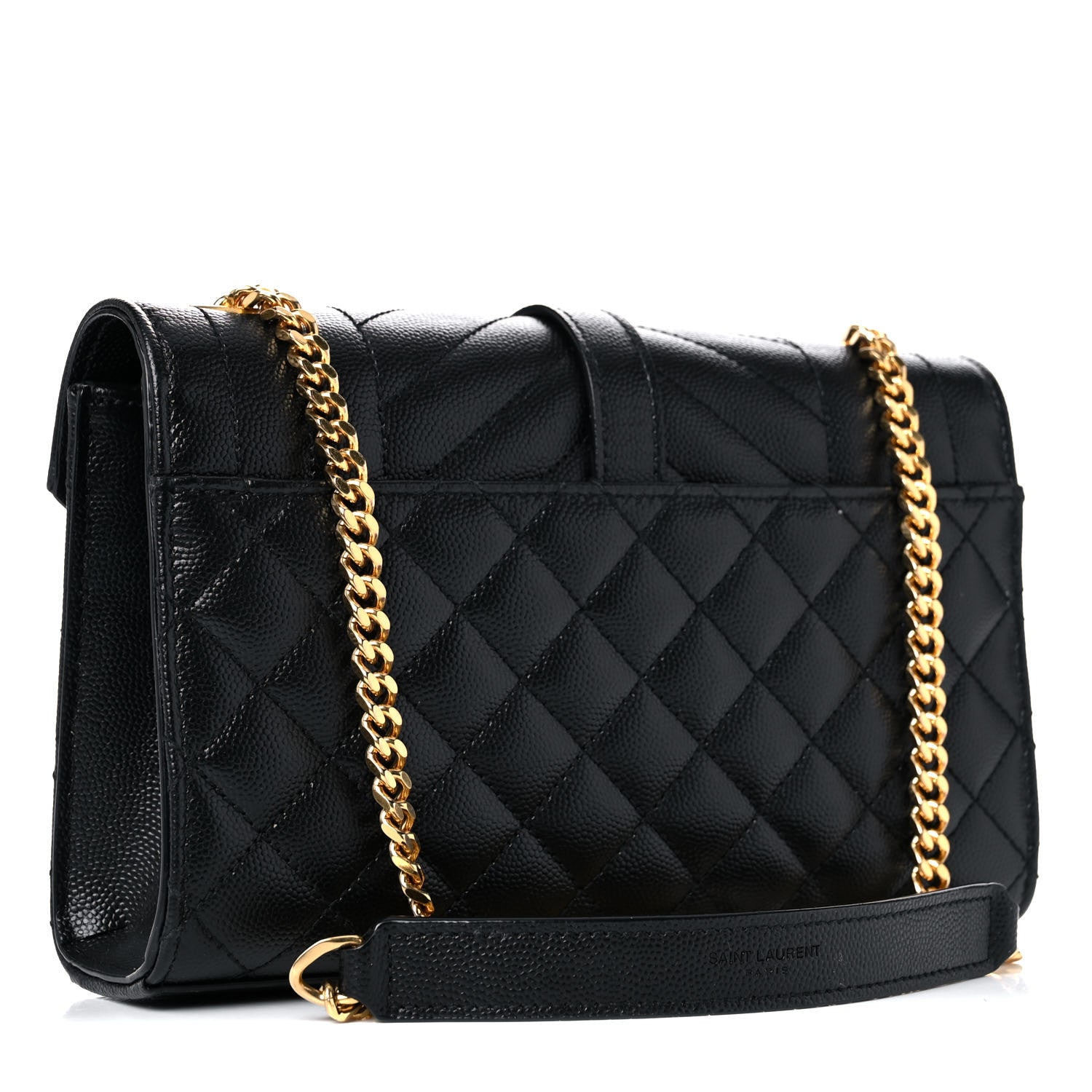 Saint Laurent Grain De Poudre Textured Mixed Matelasse Triquilt Small Monogram Satchel Black 3 of 12