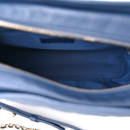 Chanel Patent Goatskin Quilted Medium Gabrielle Hobo Blue 5 of 13