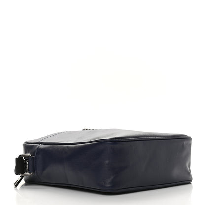 Versace Grained Calfskin Mens Messenger Bag Blue 4 of 8