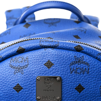 MCM Visetos Medium Sprinkle Stud Stark Backpack Blue 8 of 12