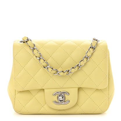 Chanel Lambskin Quilted Mini Square Flap Light Yellow 1 of 14
