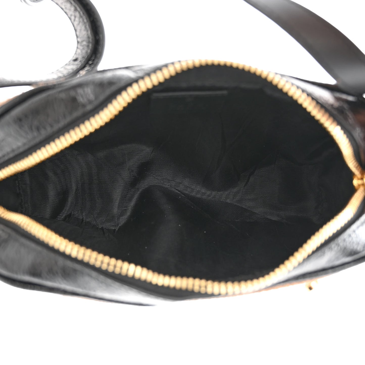 Suede Patent Web Mini Ophidia Shoulder Bag Nocciola Black