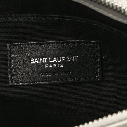Saint Laurent Calfskin Matelasse Chevron Monogram A5 Wristlet Granite 6 of 11