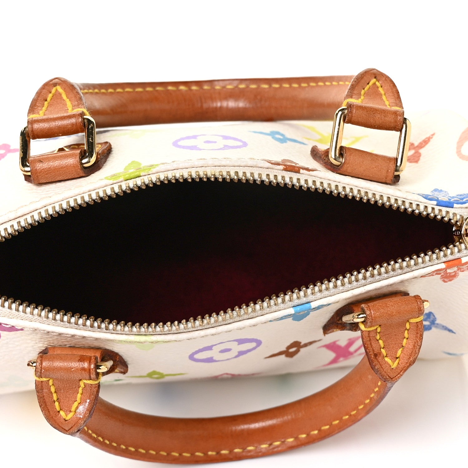 Louis Vuitton Monogram Multicolor Mini Sac HL Speedy White 5 of 9