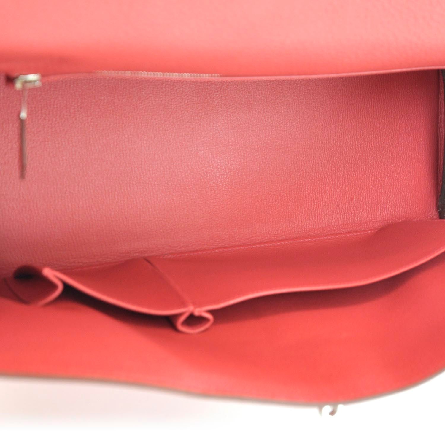 Hermes Clemence Shoulder Kelly 40 Bougainvillea 6 of 9