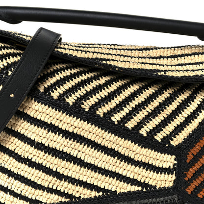 Loewe Calfskin Raffia Paula's Ibiza Small Puzzle Edge Bag Natural Honey Gold 8 of 10